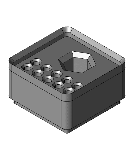 Gridfinity Bin for Deburring Tool (and blades) 3d model