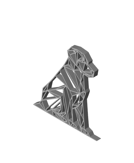 Geometric Dog Wallart 3d model