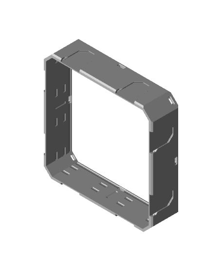 2x2x0·5 - Topped Multipoint Rail - Pop-In Bin Extension 3d model