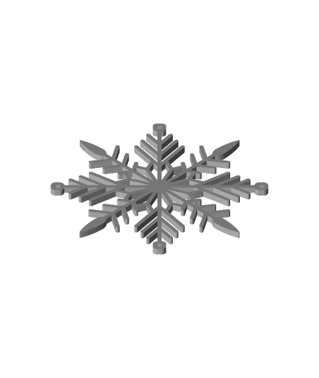 Snowflake Ornament v25 3d model