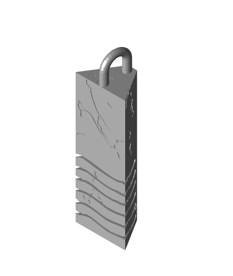 Small Water Stone Pendant 3d model