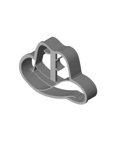 Cowboy Hat Cookie Cutter, Biscuit Cutter 3d model