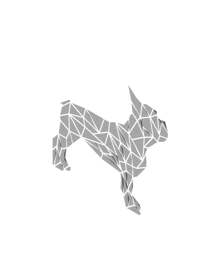 Geometric French Bulldog wall art 3d model