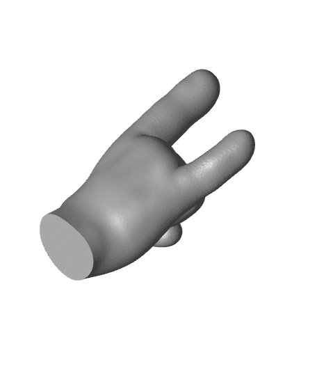 EMOJI HAND 🤘 SIGN OF THE HORNS 3d model