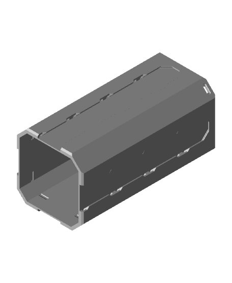 1x1x2 - Topped Multipoint Rail - Pop-In Bin Extension 3d model