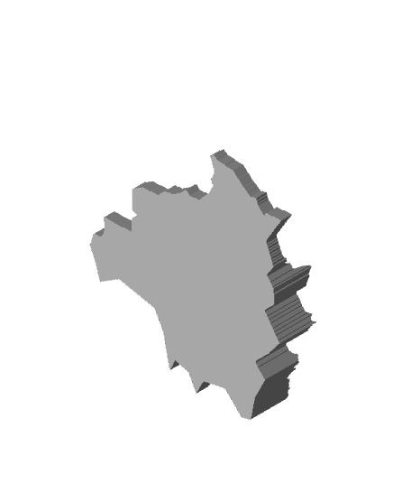 Bolivia 3D Topographic Map 3d model