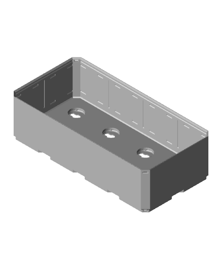 4x2x1, Lock Hole Base, Multigrid Bin 3d model