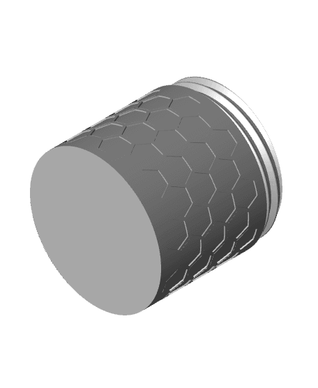 Threaded Hex Container 3d model