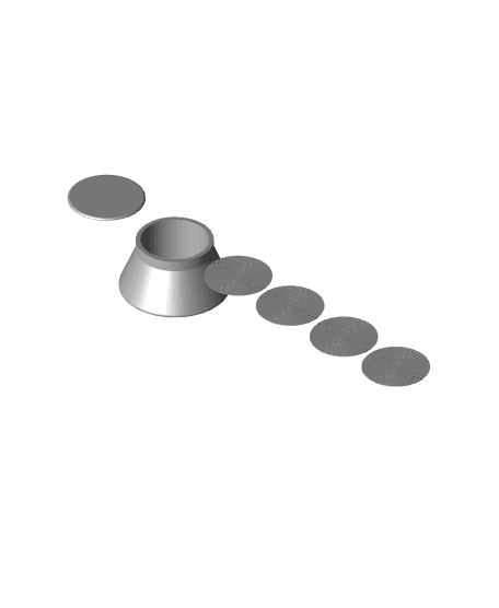 Jar with coasters.stl 3d model