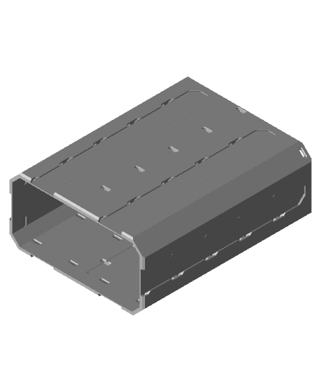 2x1x2·5 - Topped Multipoint Rail - Pop-In Bin Extension 3d model