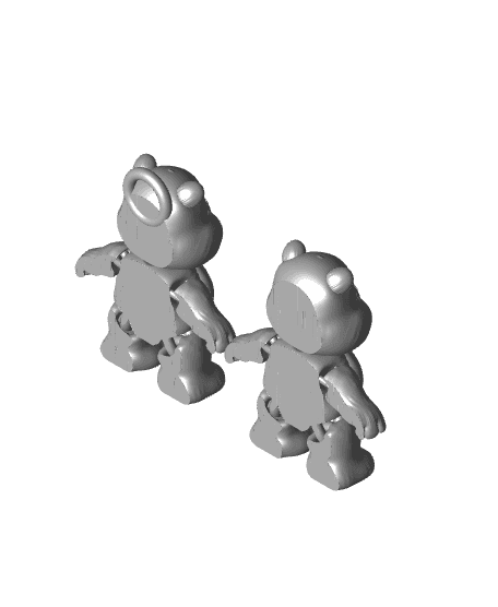 Lots of Love, Care Bear, Articulated, Print in Place, Flexi, Flexible, Keychain, Toy, Kids, Cartoons 3d model