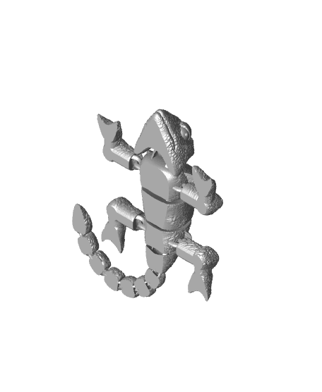 Chameleon Flexi Fidget toy - print in place - skin texture 2 3d model
