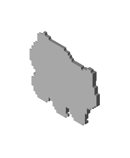Bulbasaur - Single Extruder no AMS Multicolour Pixel Art 3d model