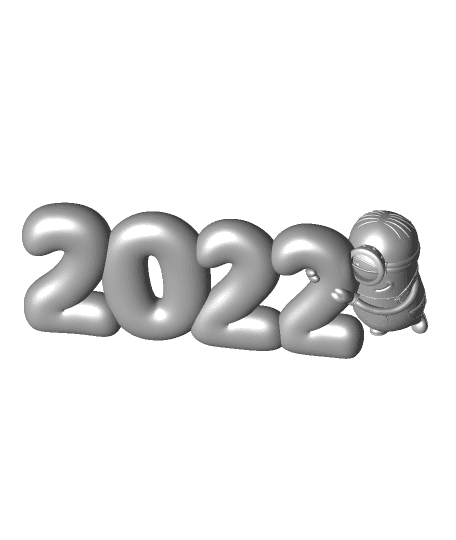 New Year Minion- 2022 3d model
