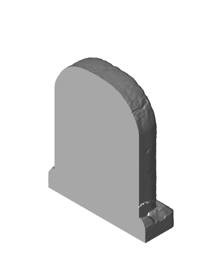 [REMIXABLE] Blank Headstone Stand-Up Tabletop Decoration :: HALLOWEEN 2024 3d model