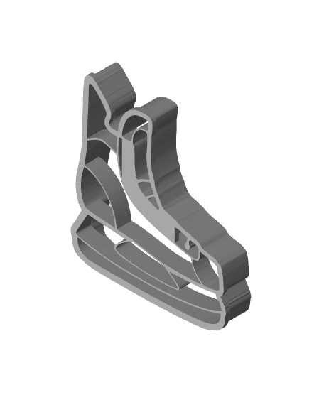 Ice Skating Cookie Cutter, Biscuit Cutter 3d model