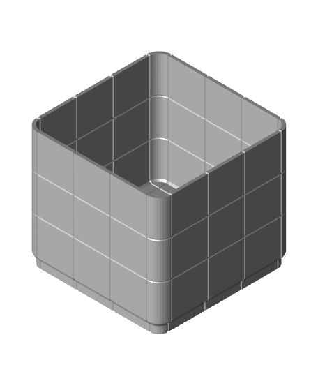 Stackable Tile Desk Organizer 3d model