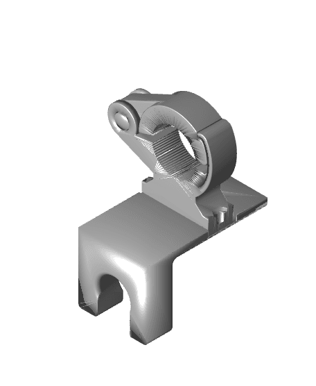 Pipe clamp Tesla charger holder 25mm remix 3d model