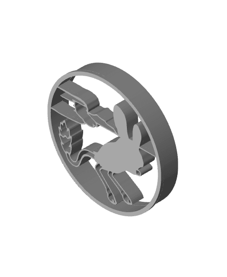 Rabbit Cookie Cutter, Biscuit Cutter 3d model