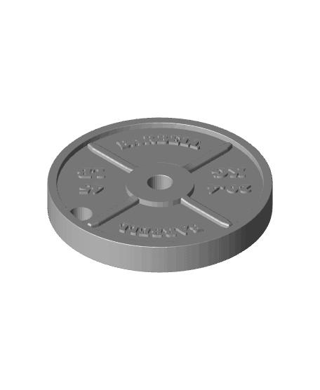 45lbs/20kg weight plate keychain 3d model