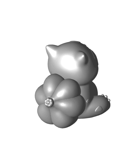 Valentine Bulbasaur (Easy Print No Supports) 3d model