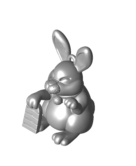 Maneki Usagi (Lucky Bunny) (Keychain) 3d model