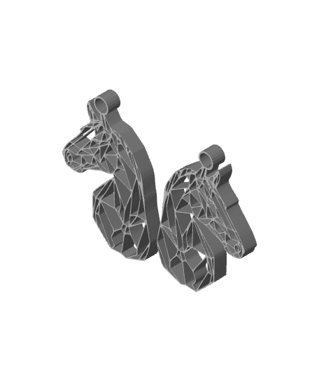 Horse Earrings 3d model