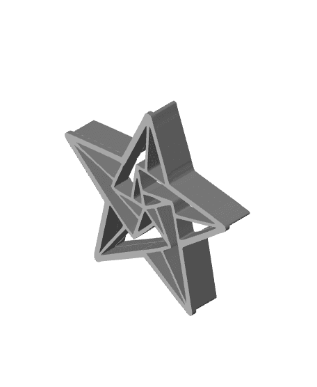 Origami Cookie Cutter, Biscuit Cutter 3d model