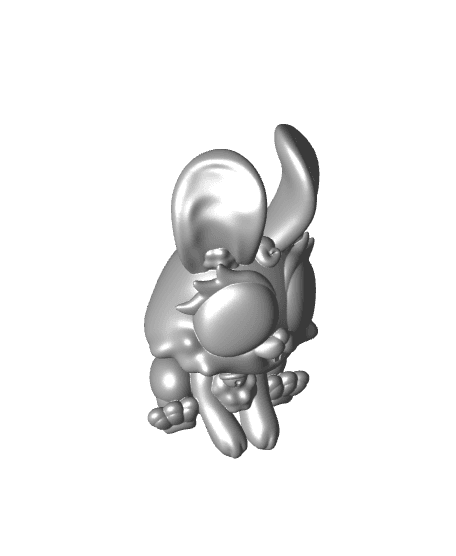 Bunny - With Free Dragon Warhammer - 5e DnD Inspired for RPG and Wargamers 3d model
