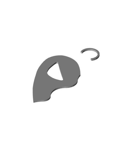 Deadpool Split Heart Necklace Black Frikarte3D.stl 3d model