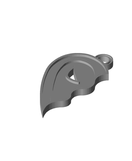 Deadpool Split Heart Necklace Silver Frikarte3D.stl 3d model