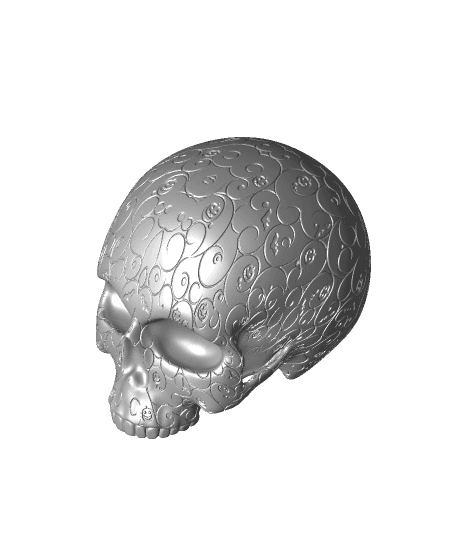 HalloweenSwirl_Skull-Whole.stl 3d model