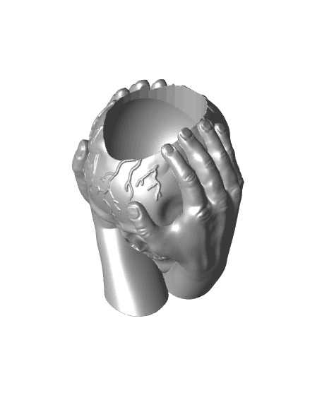 Heart Broken Planter No Drainage.stl 3d model