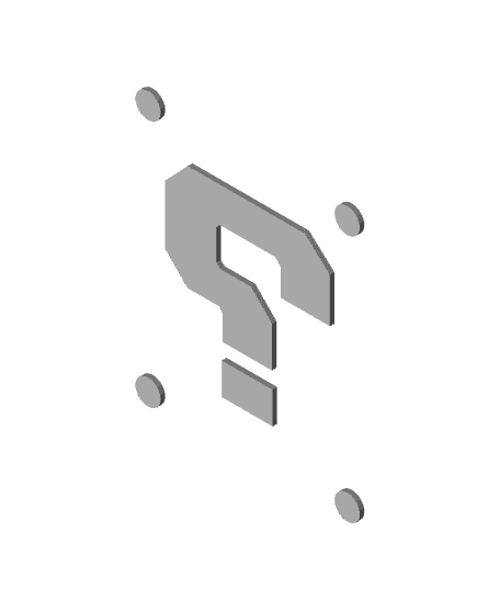 gridfinity - mario Questionmark block small - white parts.stl 3d model