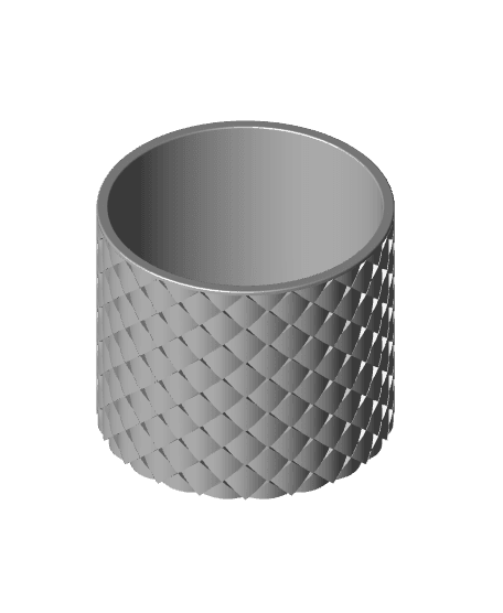 Quilted Wall Pot 4.5.stl 3d model