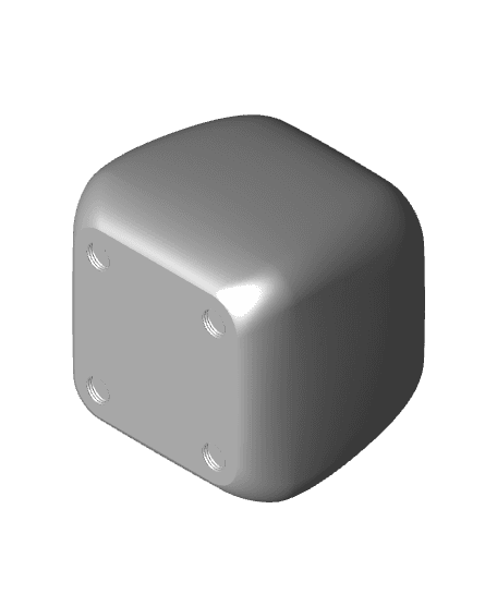 Rounded Cube Pot with Feet (Pot).stl 3d model