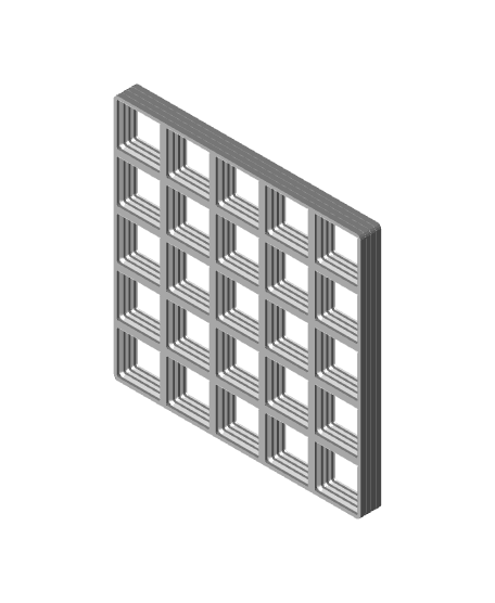 5 x 5 - 4 Stack Gridfinity Baseplate.stl 3d model