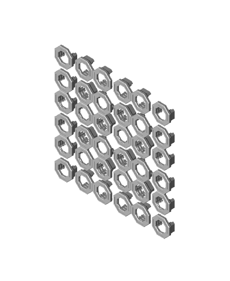 Part B's - 3x3 Board - Offset Snaps - Small Command Strip Mounting Pack.stl 3d model