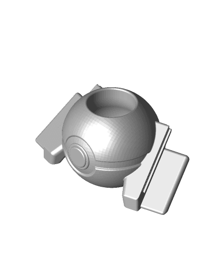 58mm Pokeball Joy Con Grip Can Cup v1.step 3d model