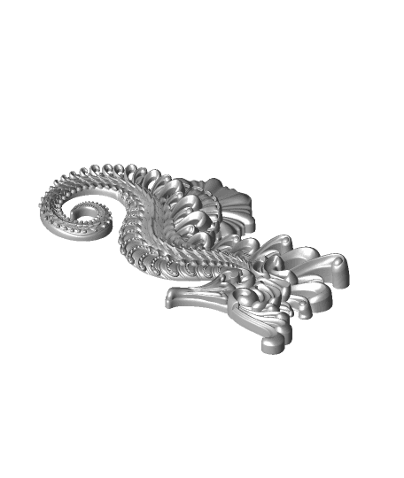 Ornate_Seahorse-Flat.stl 3d model