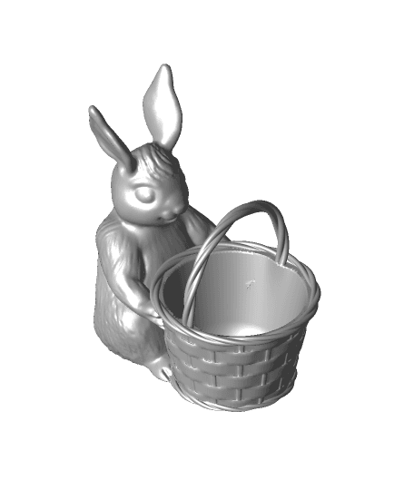 easter-bunny-basket-hanger.stl 3d model