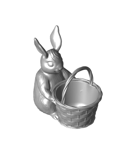 easter-bunny-basket.stl 3d model