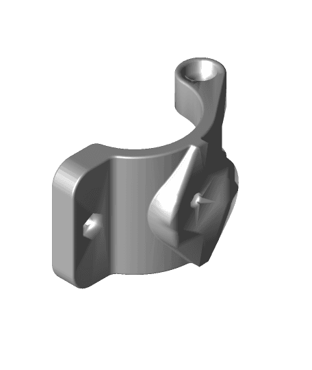 Pipe Clamps (first version)/Half pipe clamp 26mm diameter hex pocket.3MF 3d model