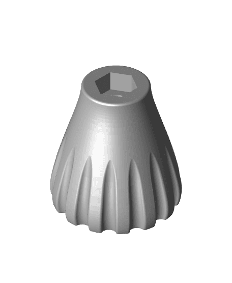 Screws and nuts knobs (use with sockets and clamps)/Screw knob M3 model 2 (oversized head).stl 3d model