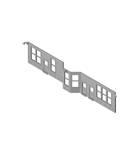 N_Scale_Train_Station_Front_Wall.stl 3d model