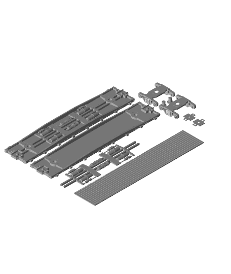 HO_Scale_45ft_Flatbed_train_cars_Complete.stl 3d model