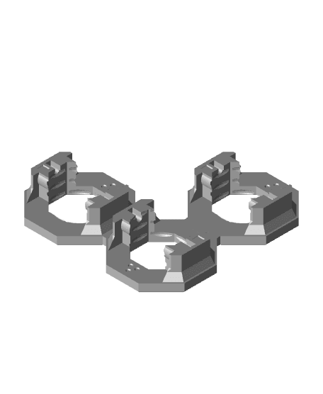 Triple Snap Connector (DS Part B) - Loose.stl 3d model