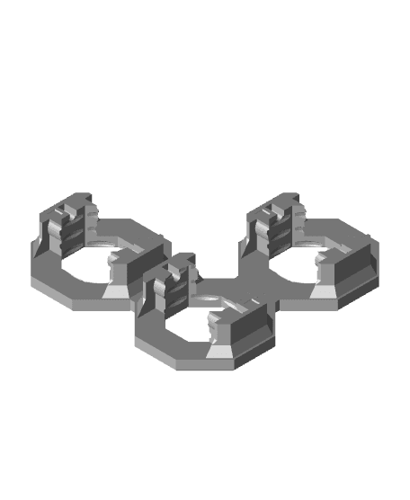 Triple Snap Connector (DS Part B) - Standard.stl 3d model