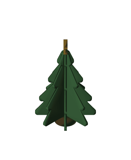 4.5 Inch Solid Christmas Tree with Star.3mf 3d model