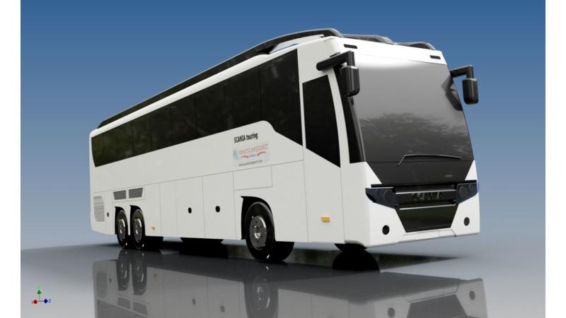 SCANIA Higer Touring bus 3d model